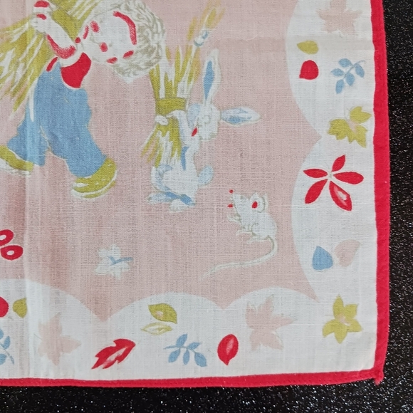 Vintage Autumn Harvest Children's Hankerchief. - Picture 5 of 6